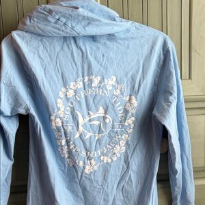 Southern Tide Sky Blue Graphic Hoodie